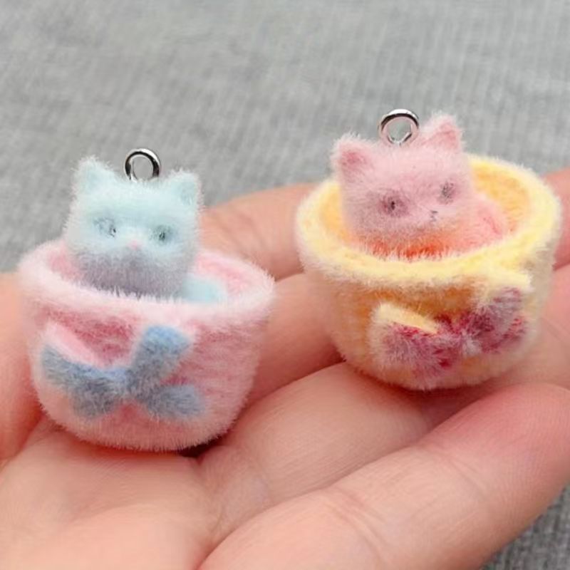 Earrings - 4 шт. 3D-подвески в виде кошек