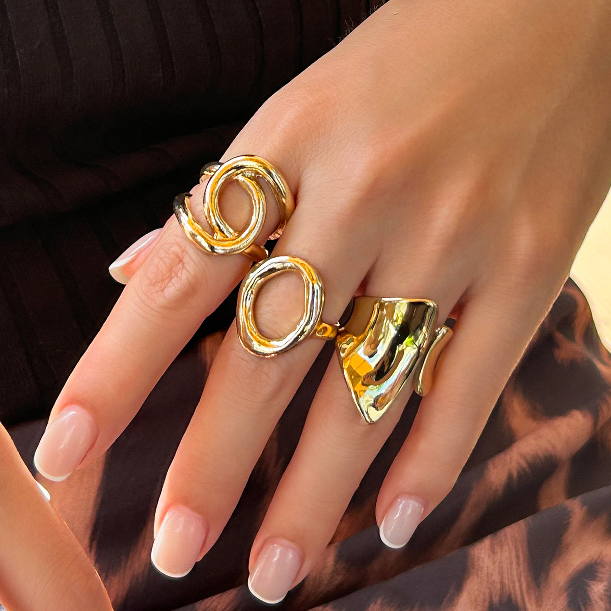 Vintage Punk Knuckle Rings Set - DIEZI 3 шт./компл. новые модные кольца