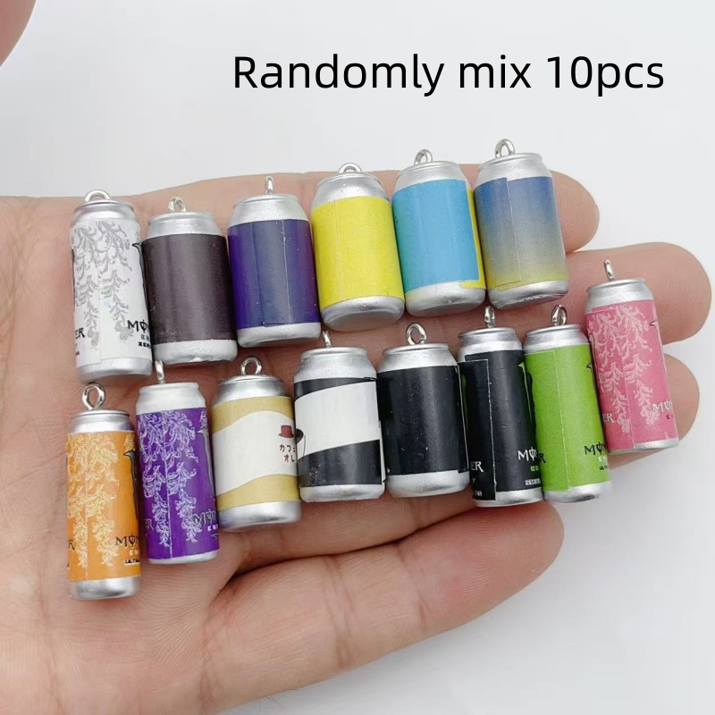 Earrings - 10 шт. миниатюрных имитационных брелоков-баночек для