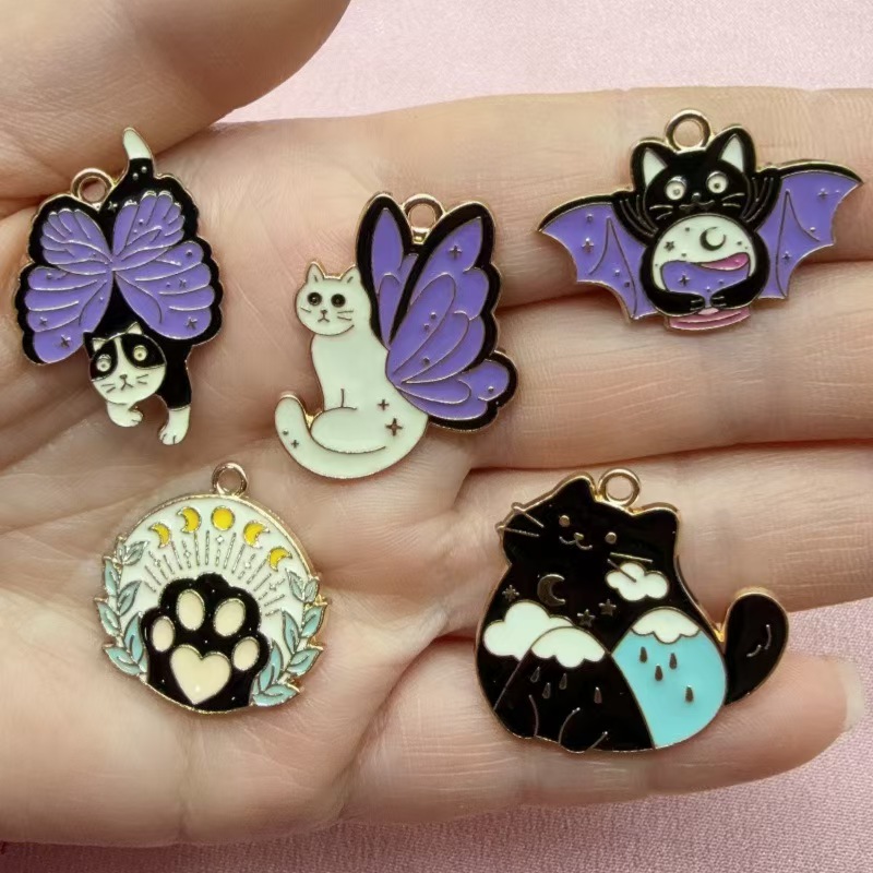 Earrings - 10 шт. подвесок-бабочек в корейском стиле