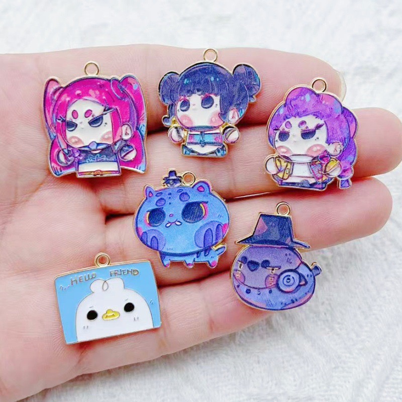 Earrings - 10 шт. мультяшных аниме-подвесок в виде