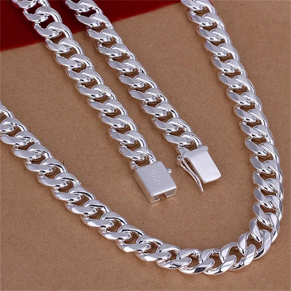 925 Sterling Silver Chain Necklace Men - Классическое колье из серебра 925 пробы