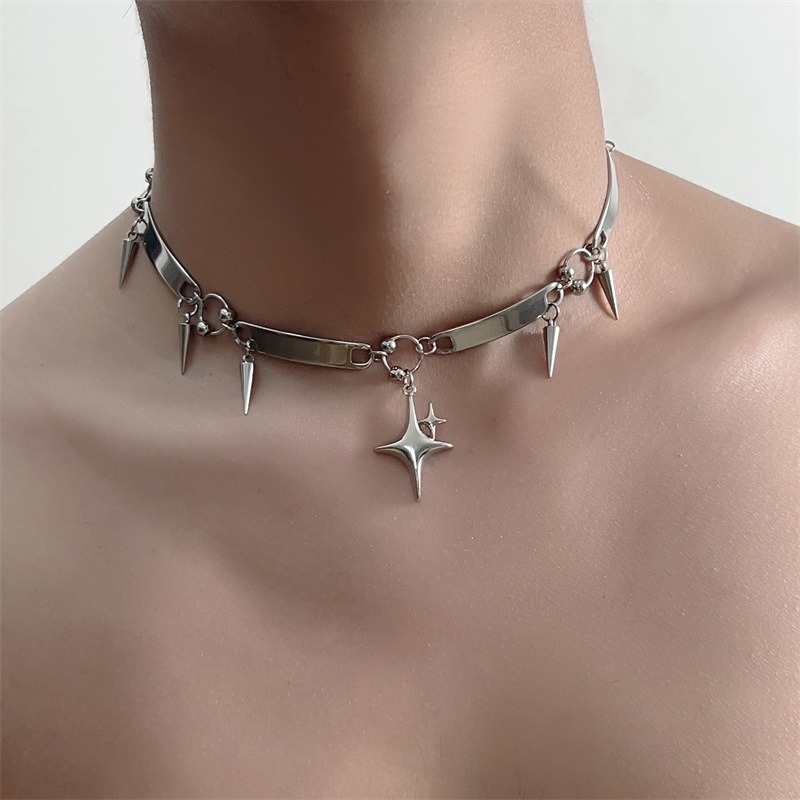 Goth Punk Spike Choker - Ожерелье-чокер из нержавеющей стали в стиле