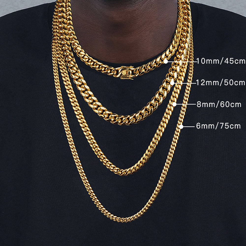 Cuban Link Chain 12Mm - 6 мм/8 мм/10 мм/12 мм хип-хоп