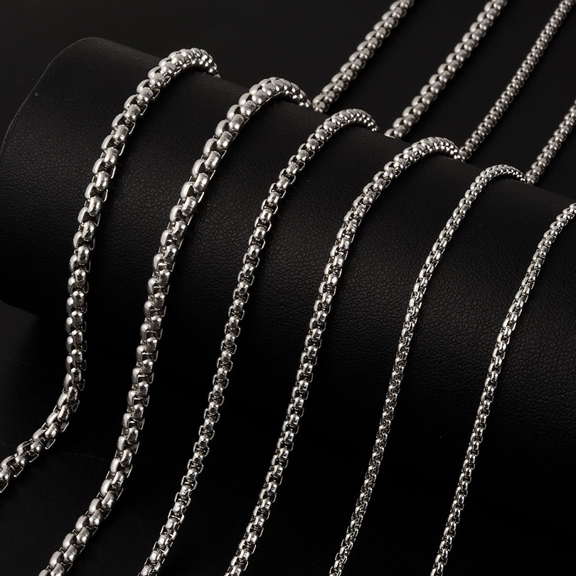 Cuban Link Chain 12Mm - Ширина 2/2,5/3/4 мм, серебряный цвет, коробка