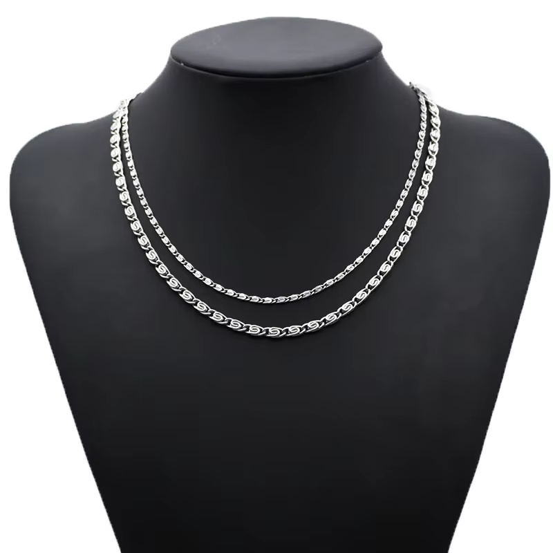 925 Sterling Silver Chain Necklace Men - Андара, цепочка из серебра 925 пробы