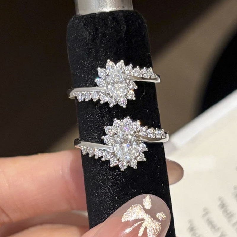 Moissanite Engagement Ring 1 Carat - Роскошное женское обручальное кольцо Apaison с