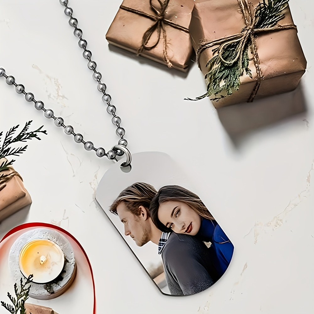 Custom Name Necklace Stainless Steel - Персонализированное мужское ожерелье с подвеской, двустороннее