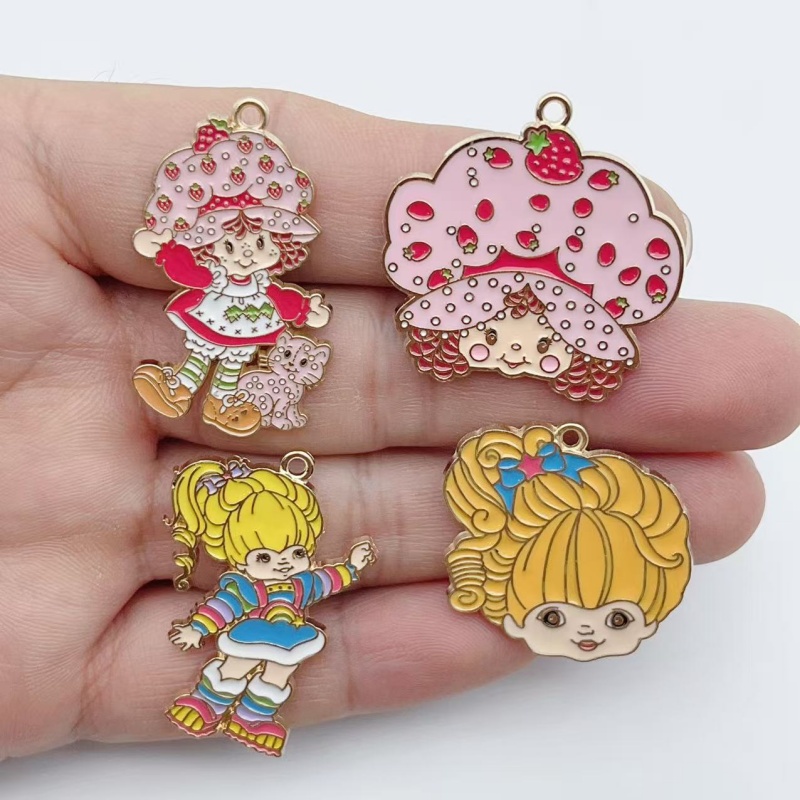 Earrings - 10 шт. милых эмалевых металлических подвесок