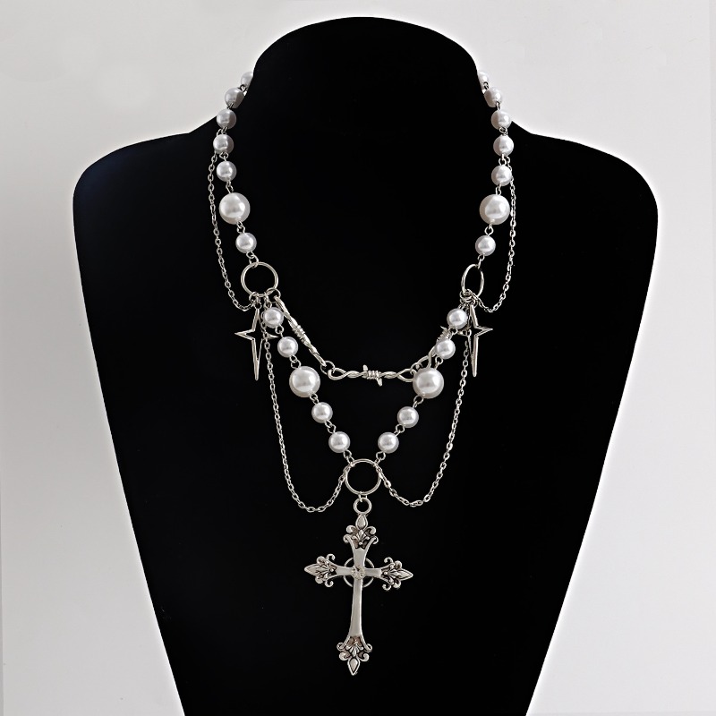 Ожерелье с подвеской в виде кр – обзор и цена Pearl Choker Necklace Vintage