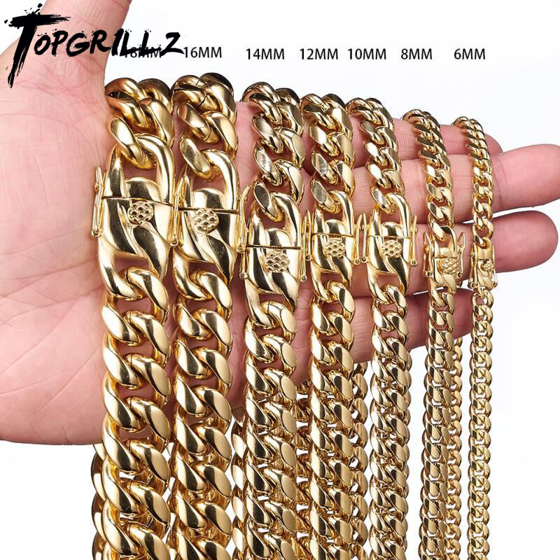 TOPGRILLZ нержавеющая сталь зо – обзор и цена Cuban Link Chain 12Mm