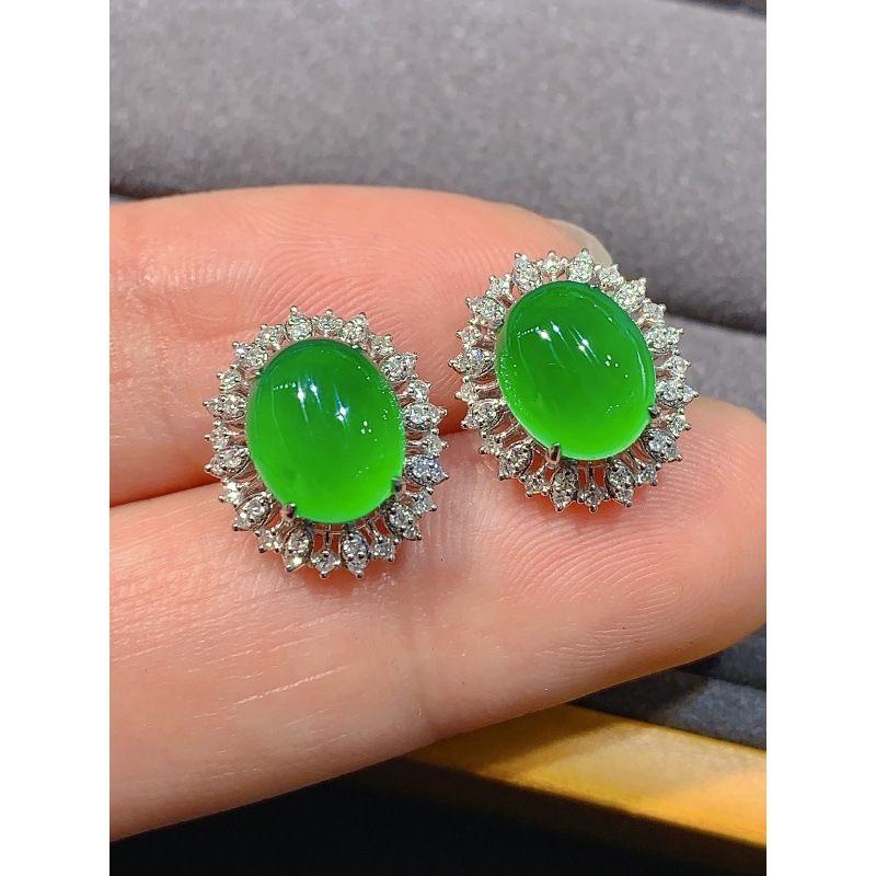 Серьги из зеленого жадеита тип – обзор и цена Earrings