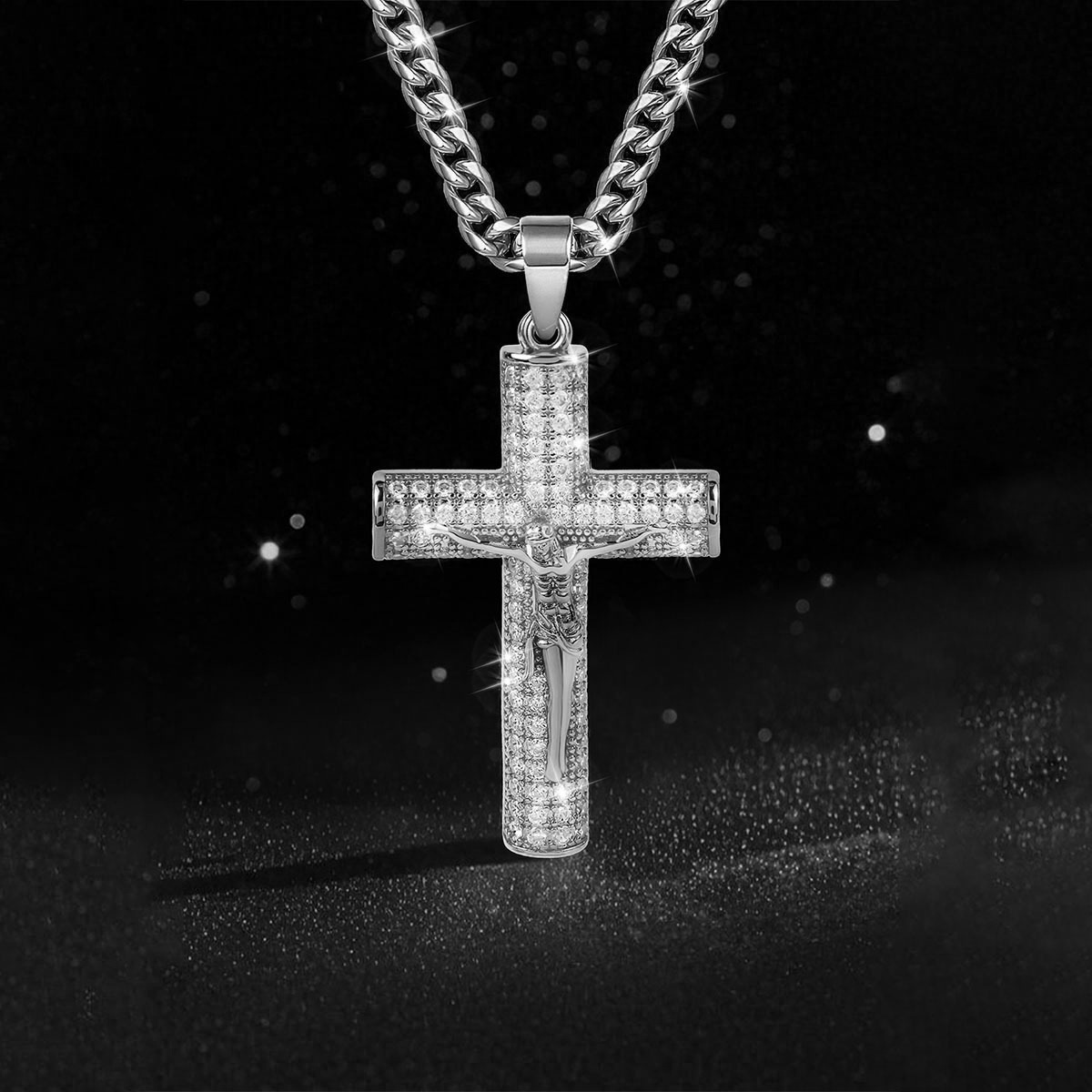 Позолоченное мужское ожерелье  – обзор и цена Cross Pendant Necklace Gold