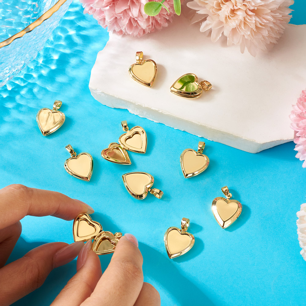 10 шт. подвесок-медальонов в ф – обзор и цена Heart Locket Necklace Photo