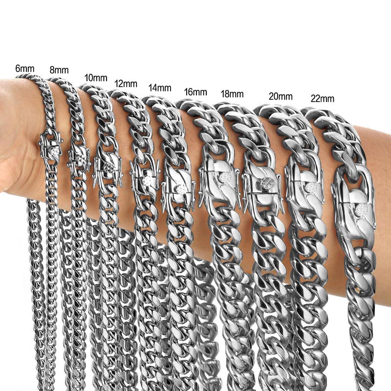 Кубинская цепь Майами из нержа – обзор и цена Cuban Link Chain 12Mm