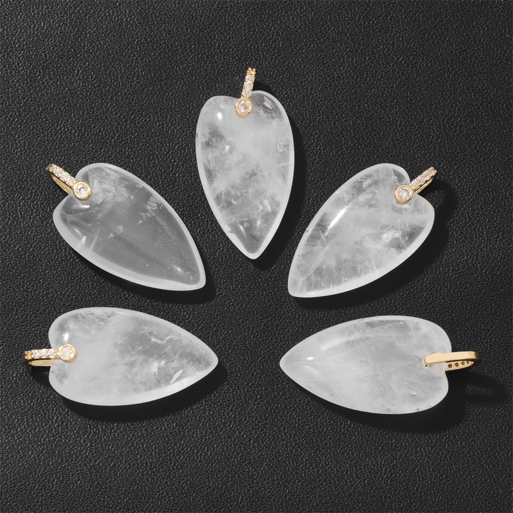 2 шт. подвески-сердечки из нат – обзор и цена Crystal Pendant Necklace Natural Stone