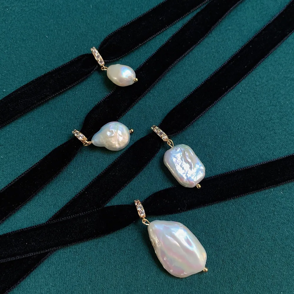 Черное бархатное колье с ленто – обзор и цена Pearl Choker Necklace Vintage