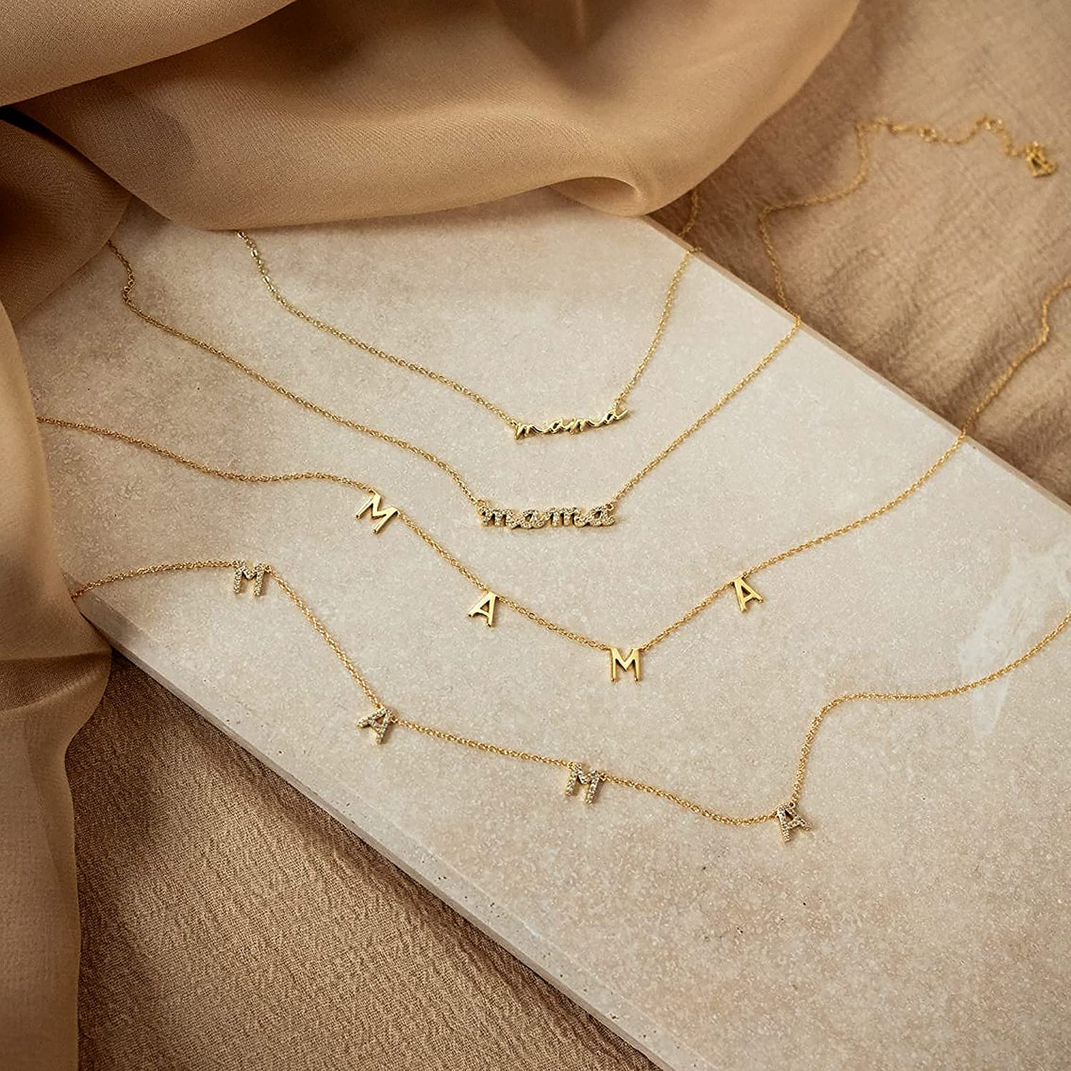 GD Wholesale Элегантное ювелир – обзор и цена Initial Letter Necklace 18K Gold