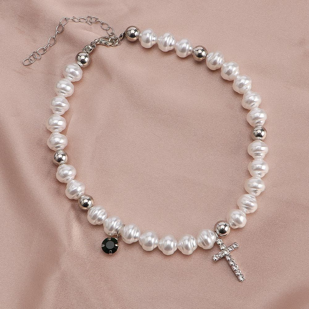 Женское винтажное ожерелье с п – обзор и цена Pearl Choker Necklace Vintage