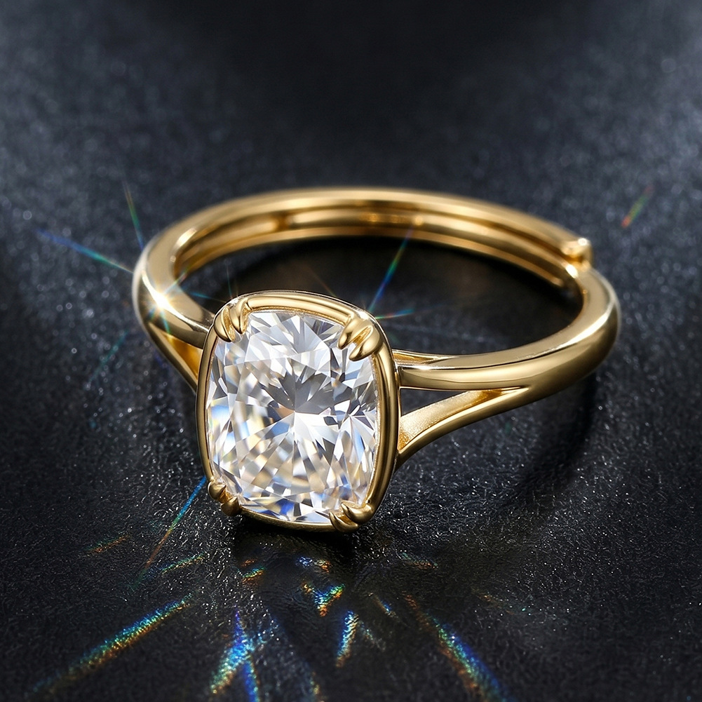 Кольцо из стерлингового серебр – обзор и цена Moissanite Engagement Ring 1 Carat