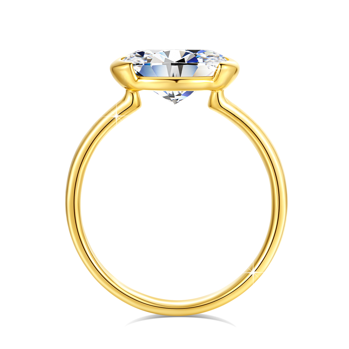 Сертифицированное золото 14 ка – обзор и цена Moissanite Engagement Ring 1 Carat