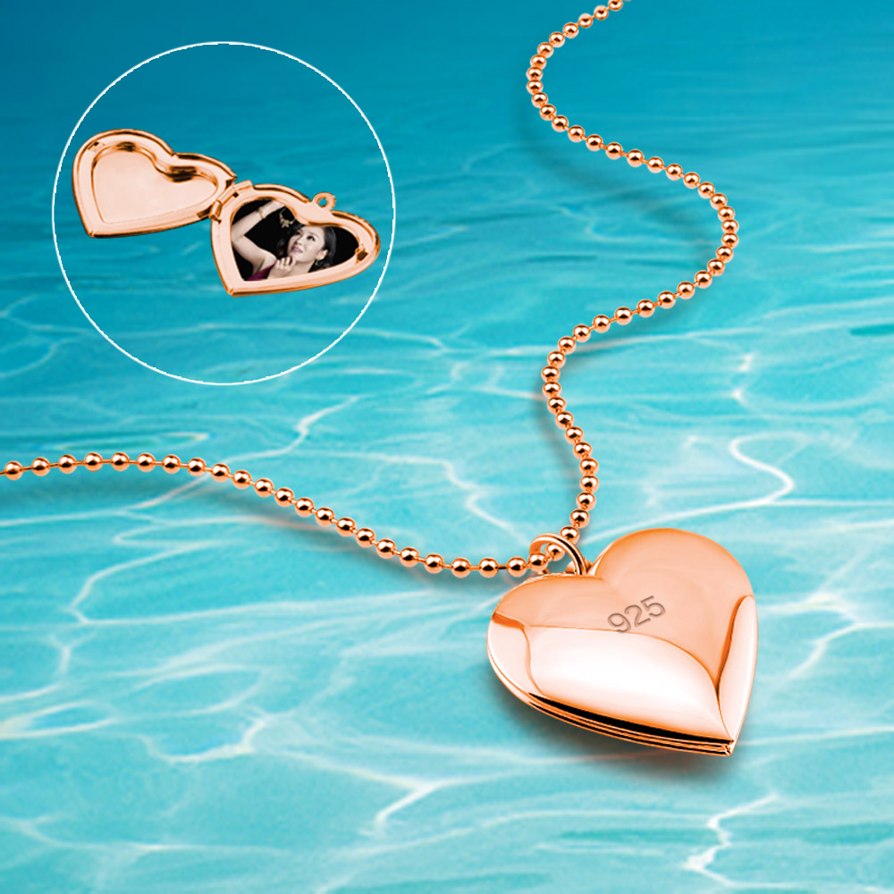 Женский чокер из серебра 925 п – обзор и цена Heart Locket Necklace Photo