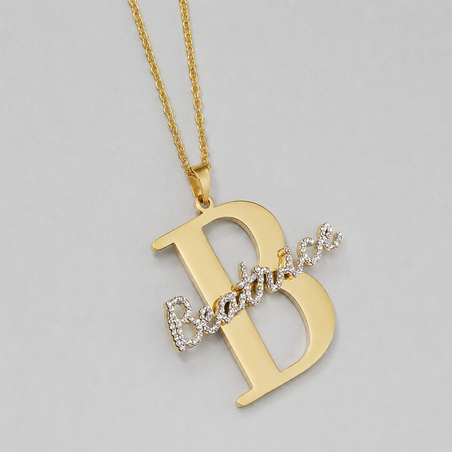 Персонализированное колье Qiti – обзор и цена Initial Letter Necklace 18K Gold