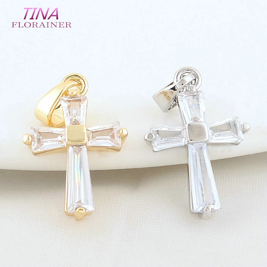 6 шт. 12*18 мм, латунь под 14- – обзор и цена Cross Pendant Necklace Gold