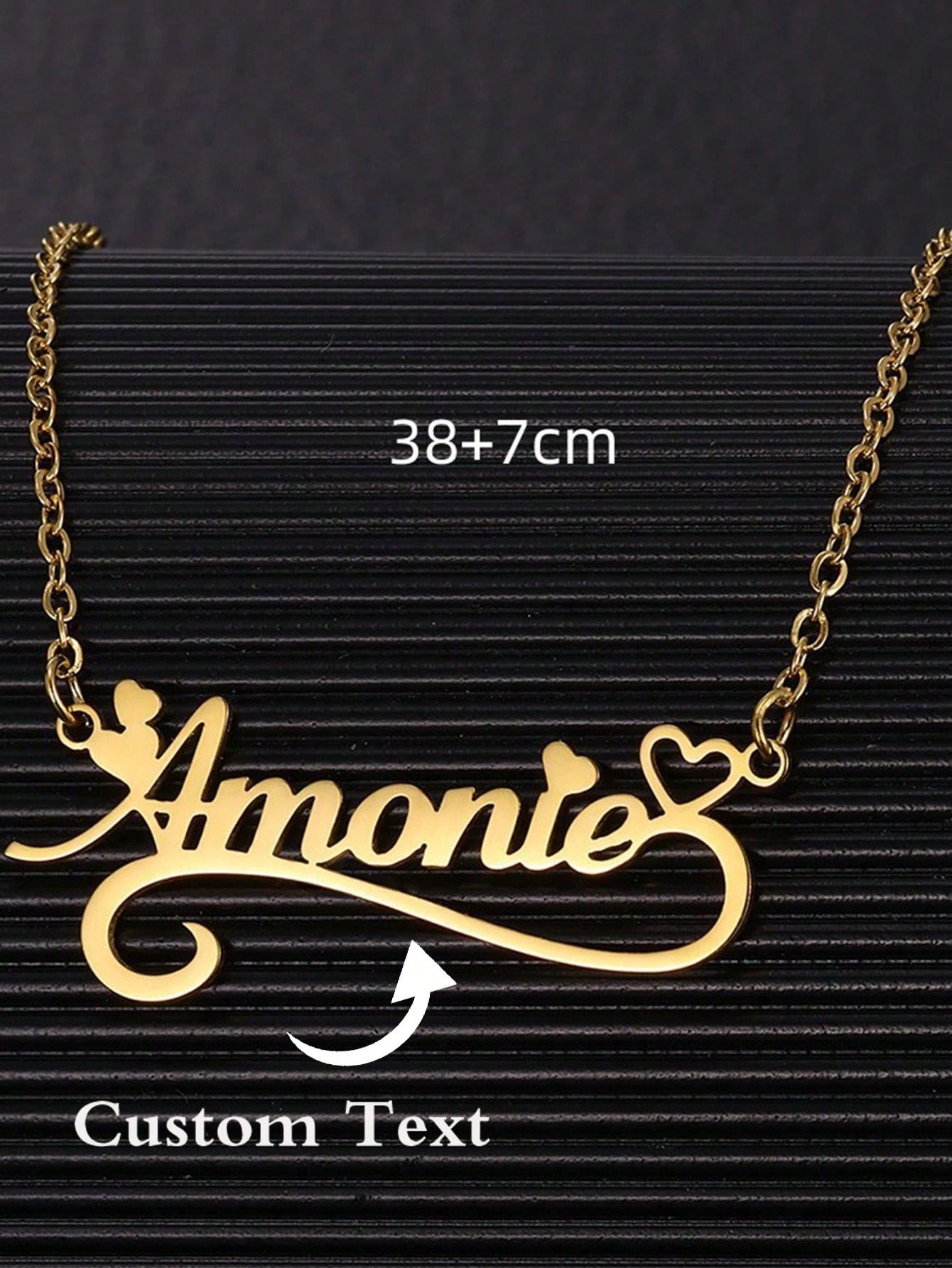 Ожерелье с полым сердцем женск – обзор и цена Custom Name Necklace Stainless Steel