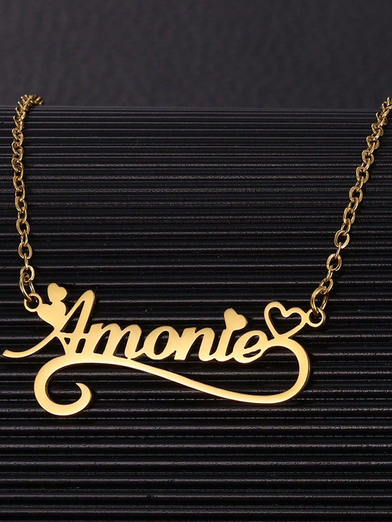 Ожерелье с полым сердцем женск – обзор и цена Custom Name Necklace Stainless Steel