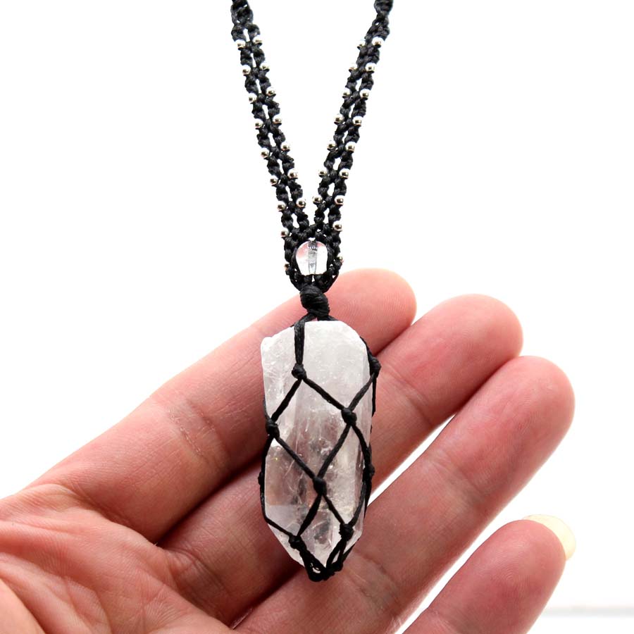 Кристаллический кварц макраме  – обзор и цена Crystal Pendant Necklace Natural Stone