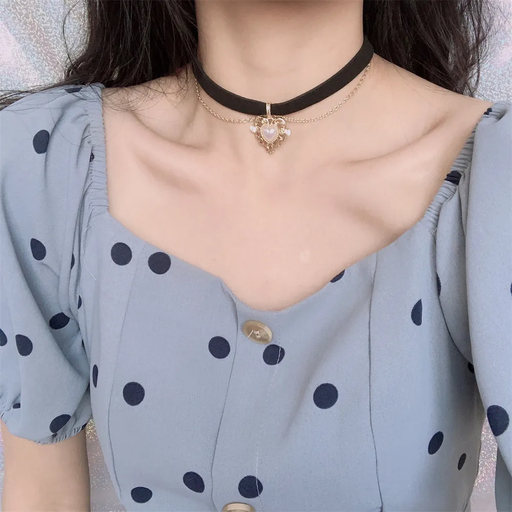 Женское винтажное бархатное ож – обзор и цена Pearl Choker Necklace Vintage