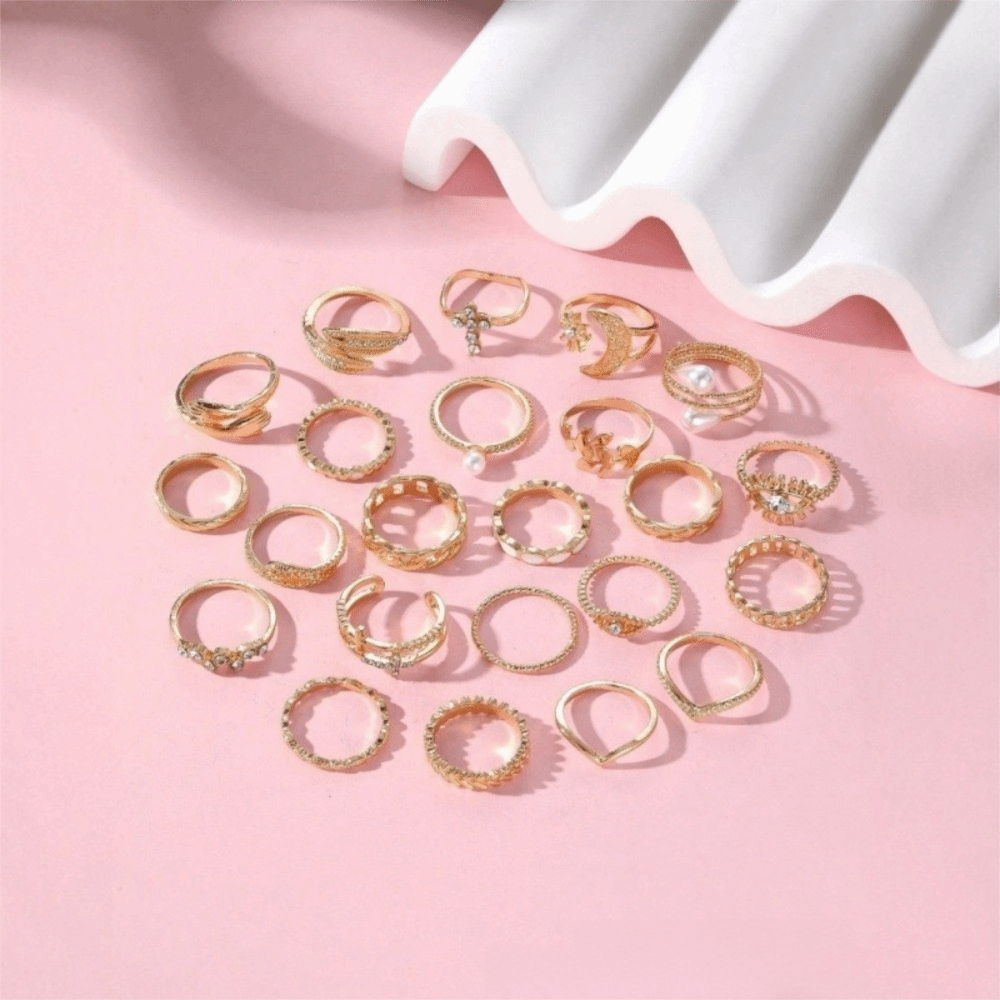 Набор из 23 винтажных панк-кол – обзор и цена Vintage Punk Knuckle Rings Set