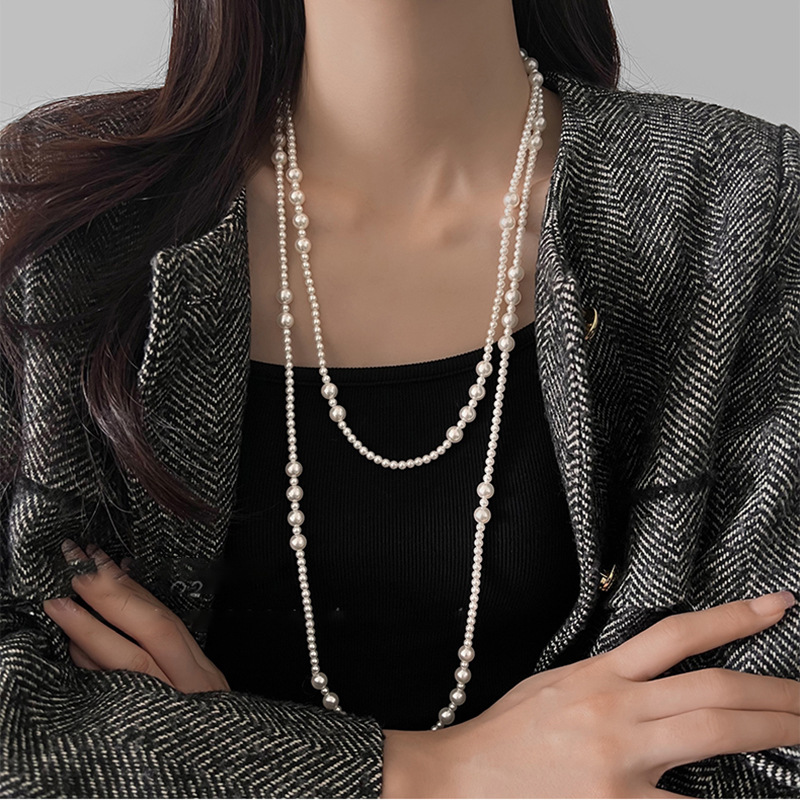 Винтажное длинное многослойное – обзор и цена Pearl Choker Necklace Vintage