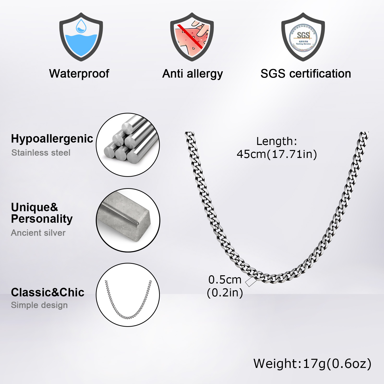 Классическая панк-цепочка в ку – обзор и цена Cuban Link Chain 12Mm