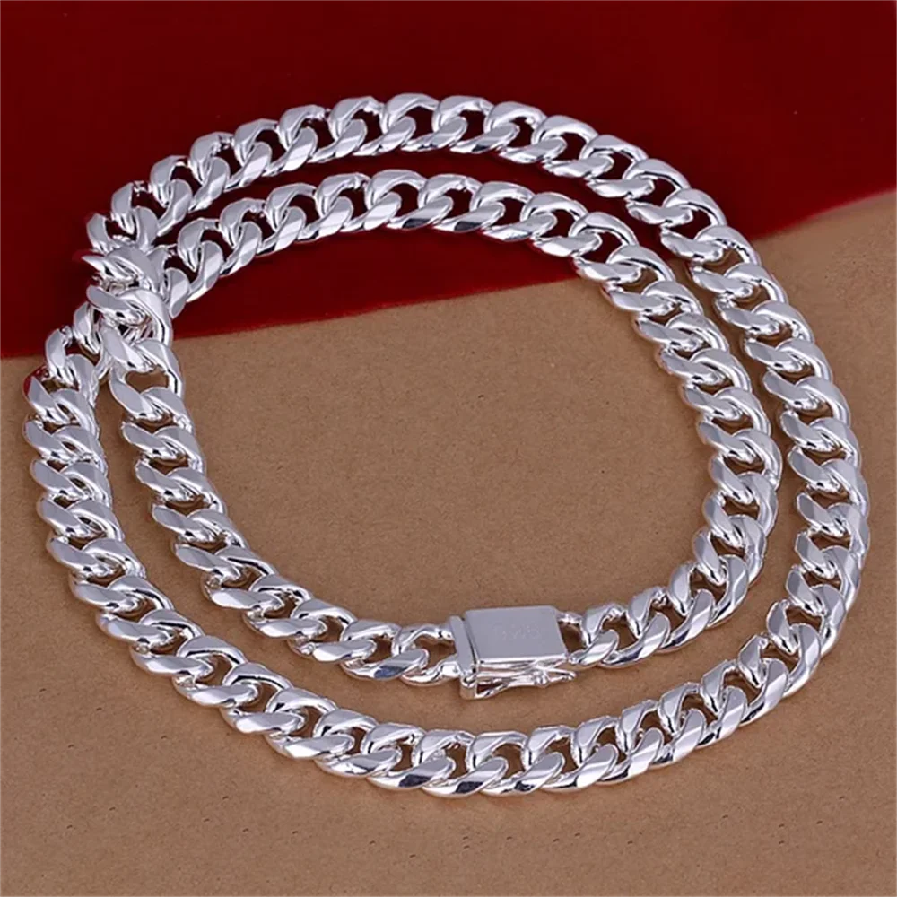Классическое колье из серебра  – обзор и цена 925 Sterling Silver Chain Necklace Men