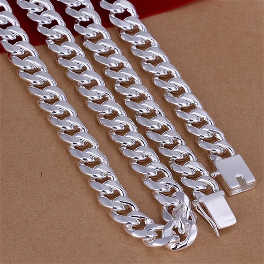 Классическое колье из серебра  – обзор и цена 925 Sterling Silver Chain Necklace Men