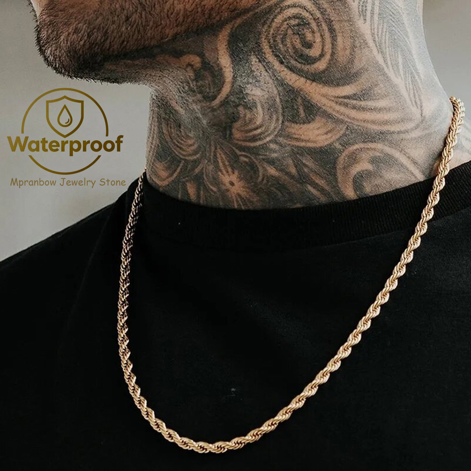 Мужское длинное ожерелье из не – обзор и цена Cuban Link Chain 12Mm