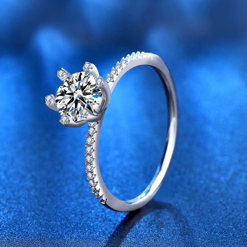 S925 Свадебное обручальное кол – обзор и цена Moissanite Engagement Ring 1 Carat