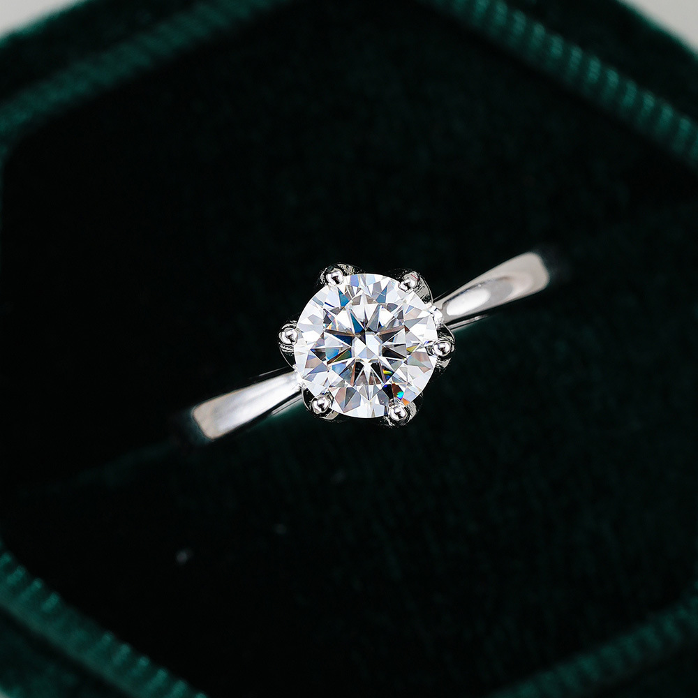 Кольцо JoyceJelly Classic с ше – обзор и цена Moissanite Engagement Ring 1 Carat