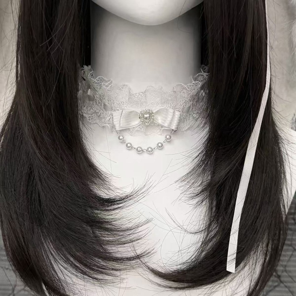 Модное кружевное колье-чокер с – обзор и цена Pearl Choker Necklace Vintage