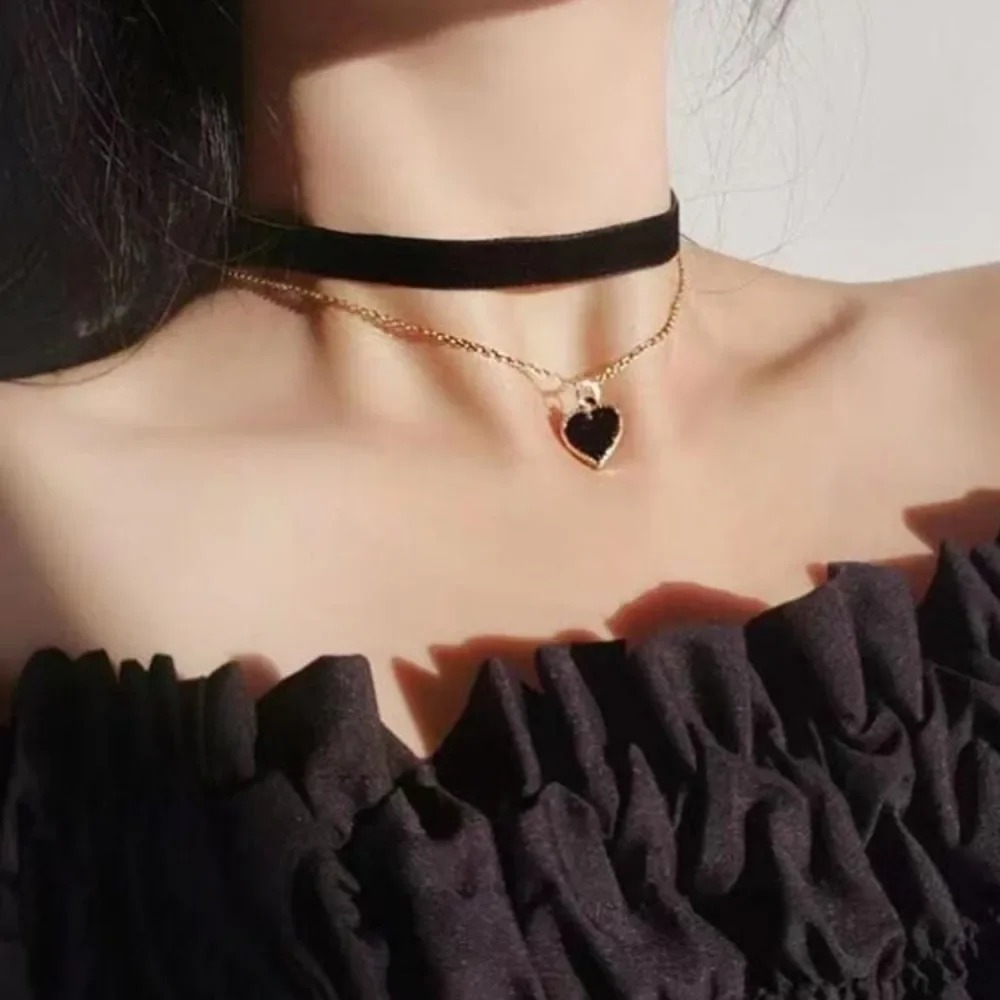 Многослойное черное колье-чоке – обзор и цена Layered Pendant Necklace Aesthetic