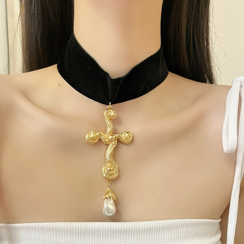 Винтажное преувеличенное ожере – обзор и цена Pearl Choker Necklace Vintage