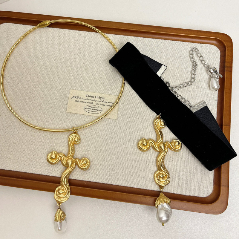 Винтажное преувеличенное ожере – обзор и цена Pearl Choker Necklace Vintage