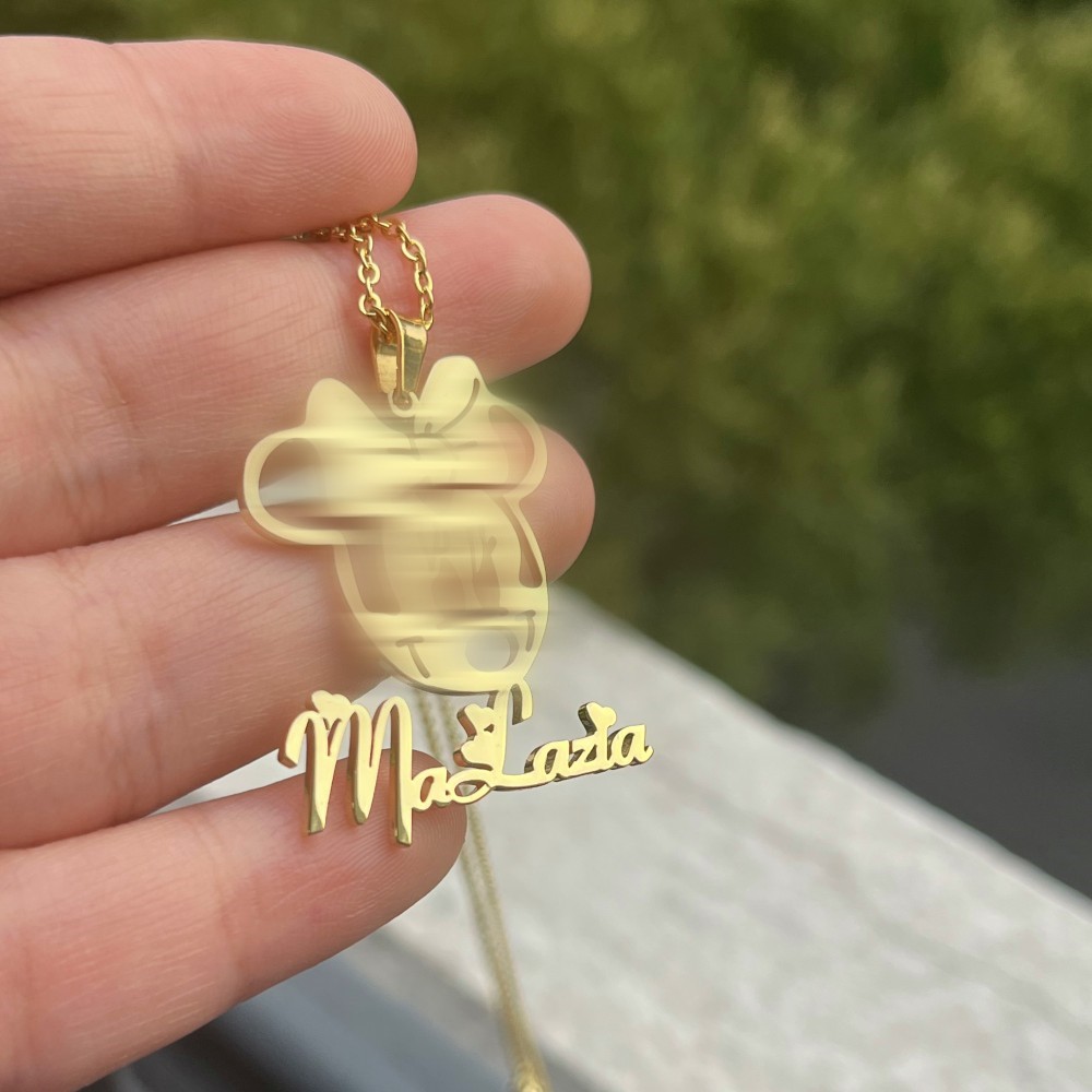 Комплект ювелирных изделий DUO – обзор и цена Custom Name Necklace Stainless Steel