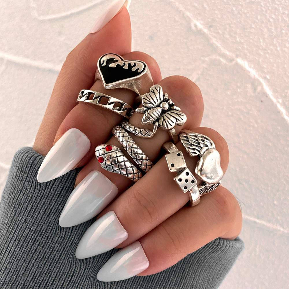 Набор из 6 винтажных панк-коле – обзор и цена Vintage Punk Knuckle Rings Set