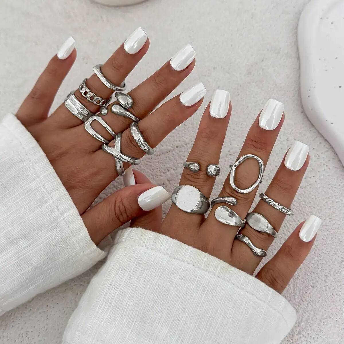 IngeSight.Z 14 шт./компл. хип- – обзор и цена Vintage Punk Knuckle Rings Set