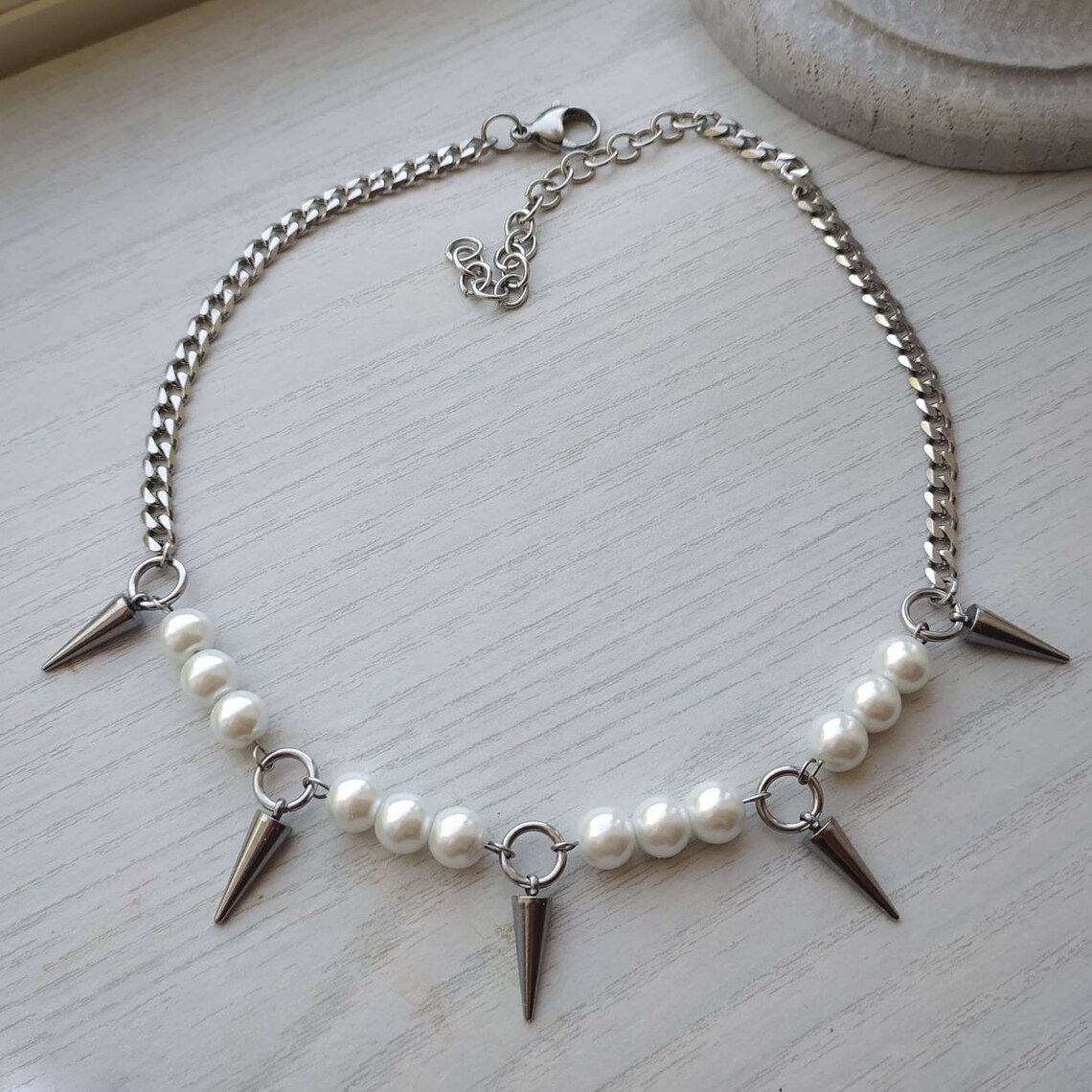 Egirl, жемчуг, стиль «сделай с – обзор и цена Goth Punk Spike Choker