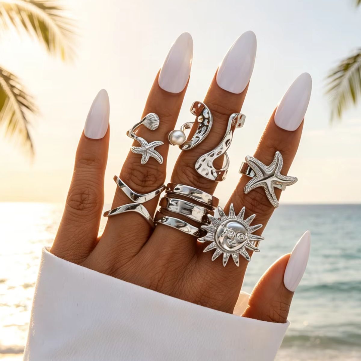 Набор из 6 колец в стиле панк  – обзор и цена Vintage Punk Knuckle Rings Set