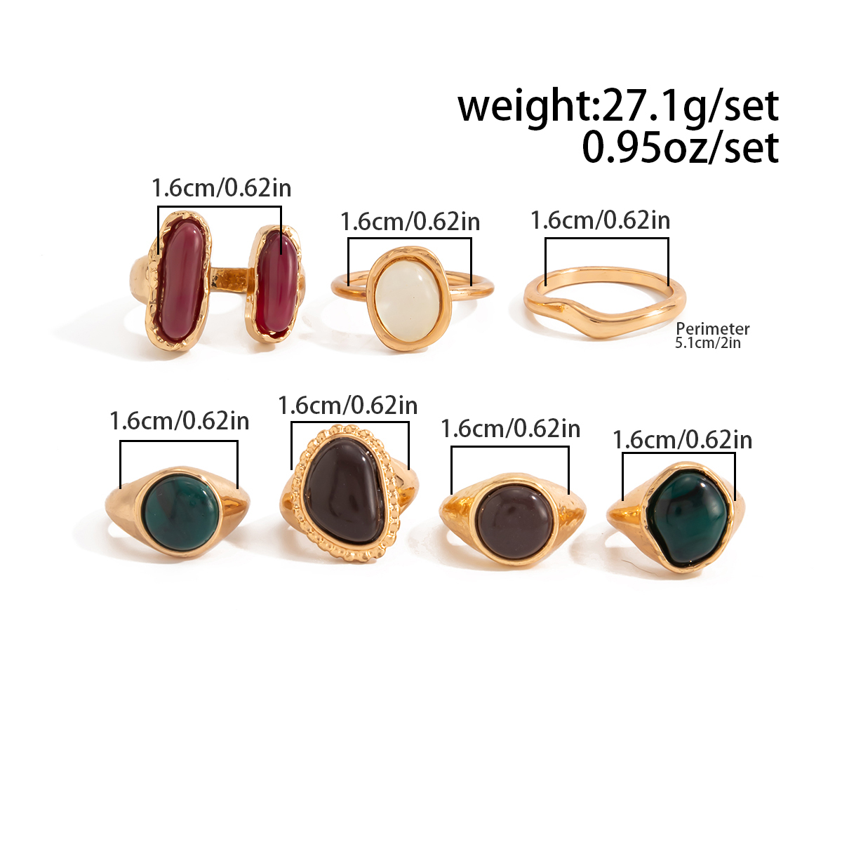IngeSight.Z Набор из 7 колец в – обзор и цена Vintage Punk Knuckle Rings Set